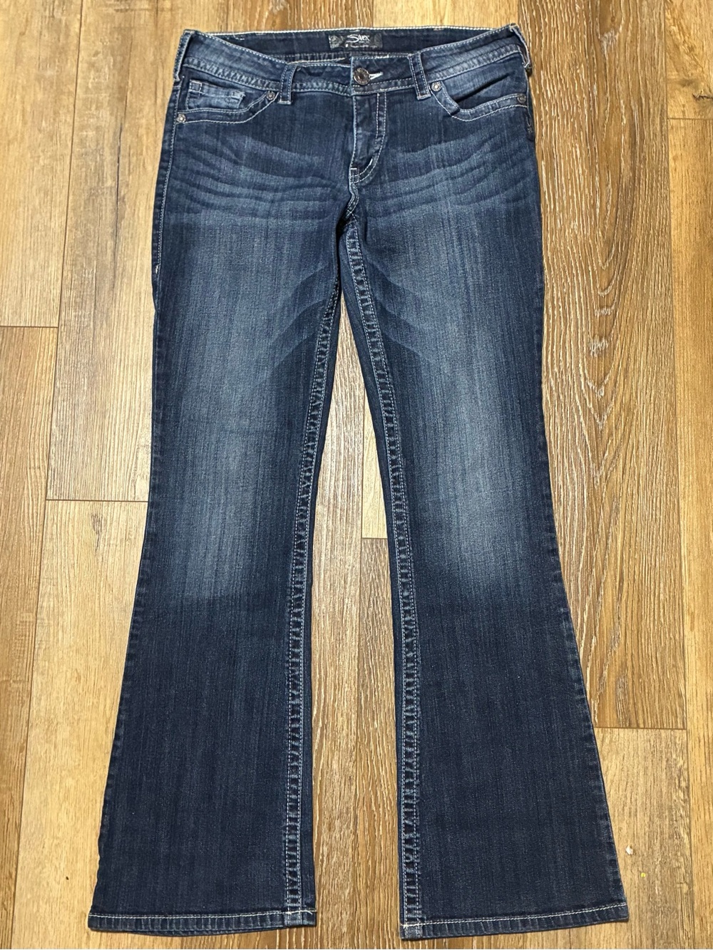 Silver Jeans Women's Suki Bootcut Flare Jeans Womens 31x34 Tall Thick Stitch